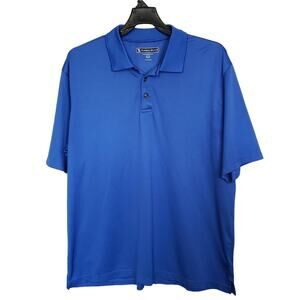 Pebble Beach Performance Polo Mens 2XL Classic Fit Breathable Blue Golf Casual